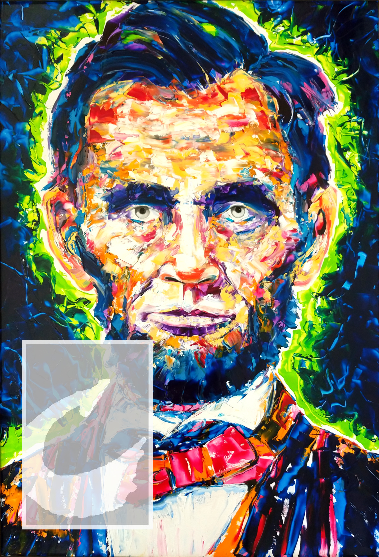 LINCOLN: Marvelous Mind (This one-of-a-kind original painting stands alone  in an ongoing exploration of my Lincoln work.) — CAT CLAUSEN FINE ART